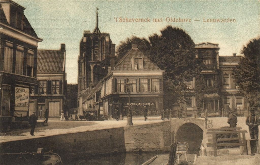 t Schavernek met Oldehove - Leeuwarden. - 1917 gelopen, Verzamelen, Verzenden, Voor 1920, Gelopen, Friesland