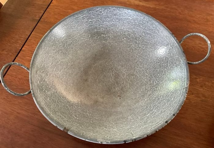 Geëmailleerde wokpan/wadjan., Huis en Inrichting, Ophalen, Gebruikt, Emaille, Wok