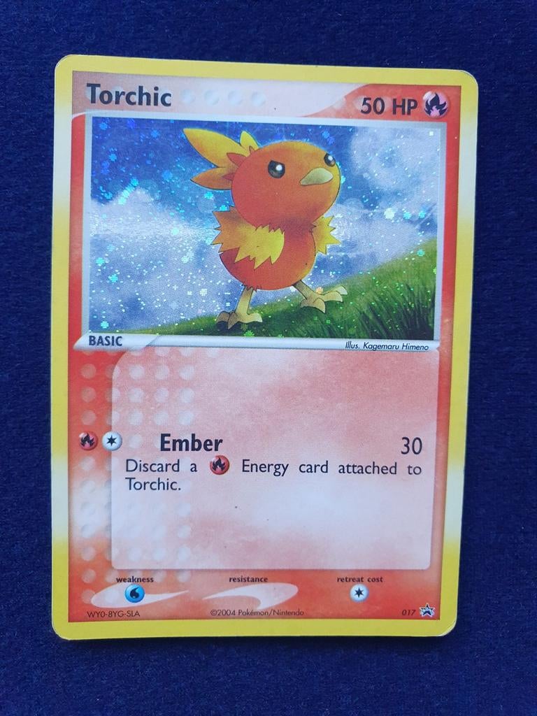 Torchic 017 holo pokemon kaart, Ophalen of Verzenden, Gebruikt