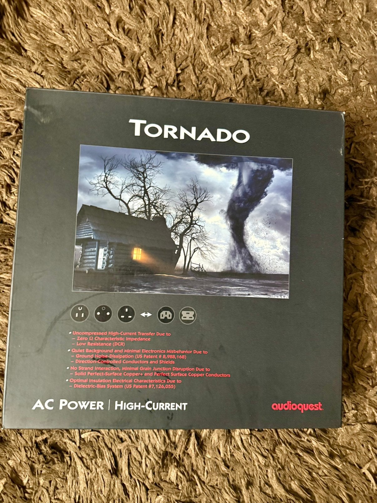 AudioQuest tornado  high-current ac power kabel 1,5 meter, Ophalen of Verzenden, Zo goed als nieuw, Minder dan 2 meter, Overige kabels