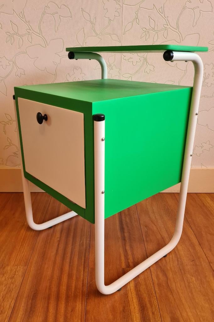 te koop: nachtkastje met klep, retro vintage jaren 50 / 60, Ophalen, Gebruikt, Minder dan 45 cm, Minder dan 55 cm