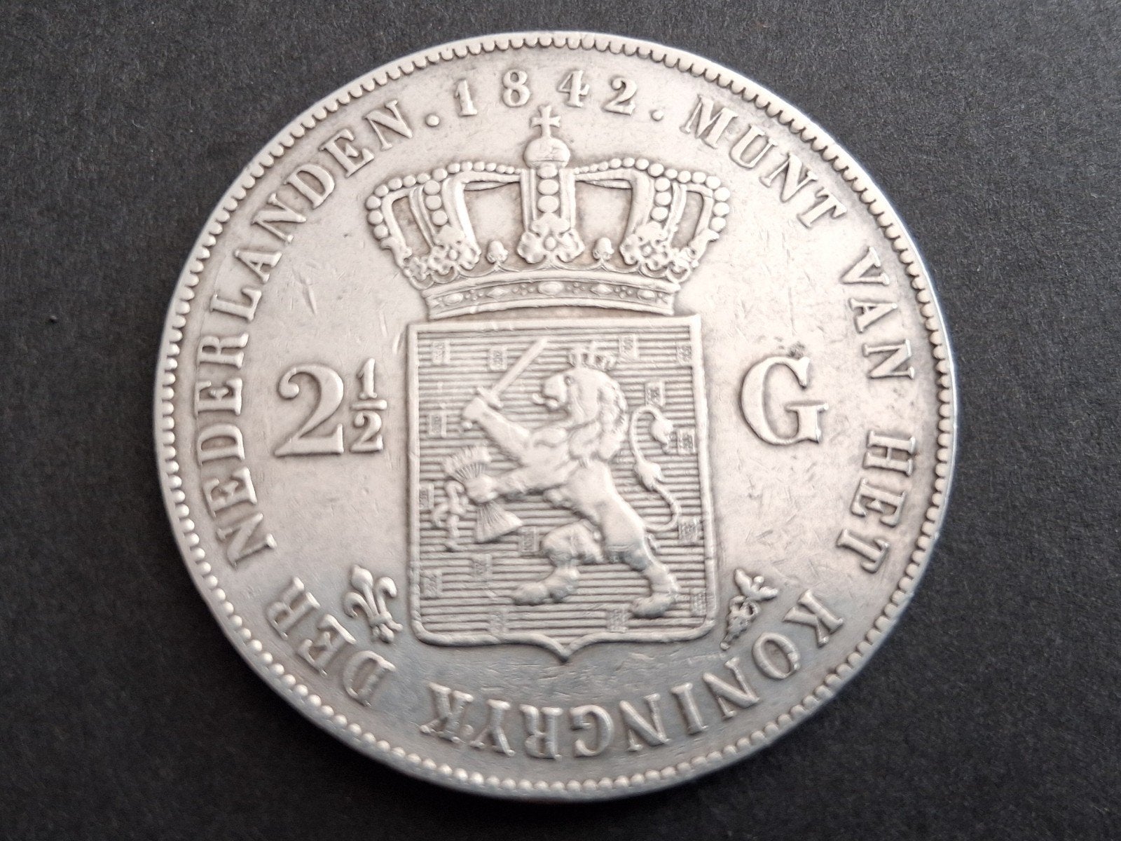 Rijksdaalder Willem 2 ,.jaar 1842 ZF, Zilver, Ophalen of Verzenden, Losse munt, 2½ gulden