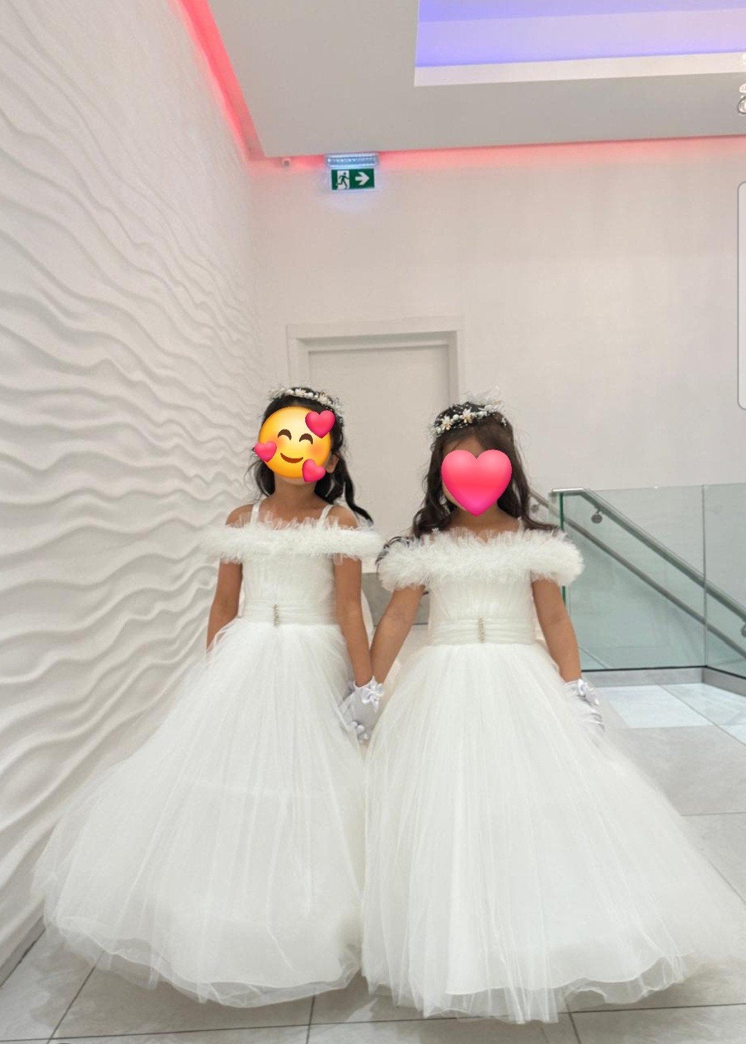 Elegante Witte Feestjurk voor Meisjes, Kinderen en Baby's, Ophalen, Zo goed als nieuw, Onbekend, Meisje