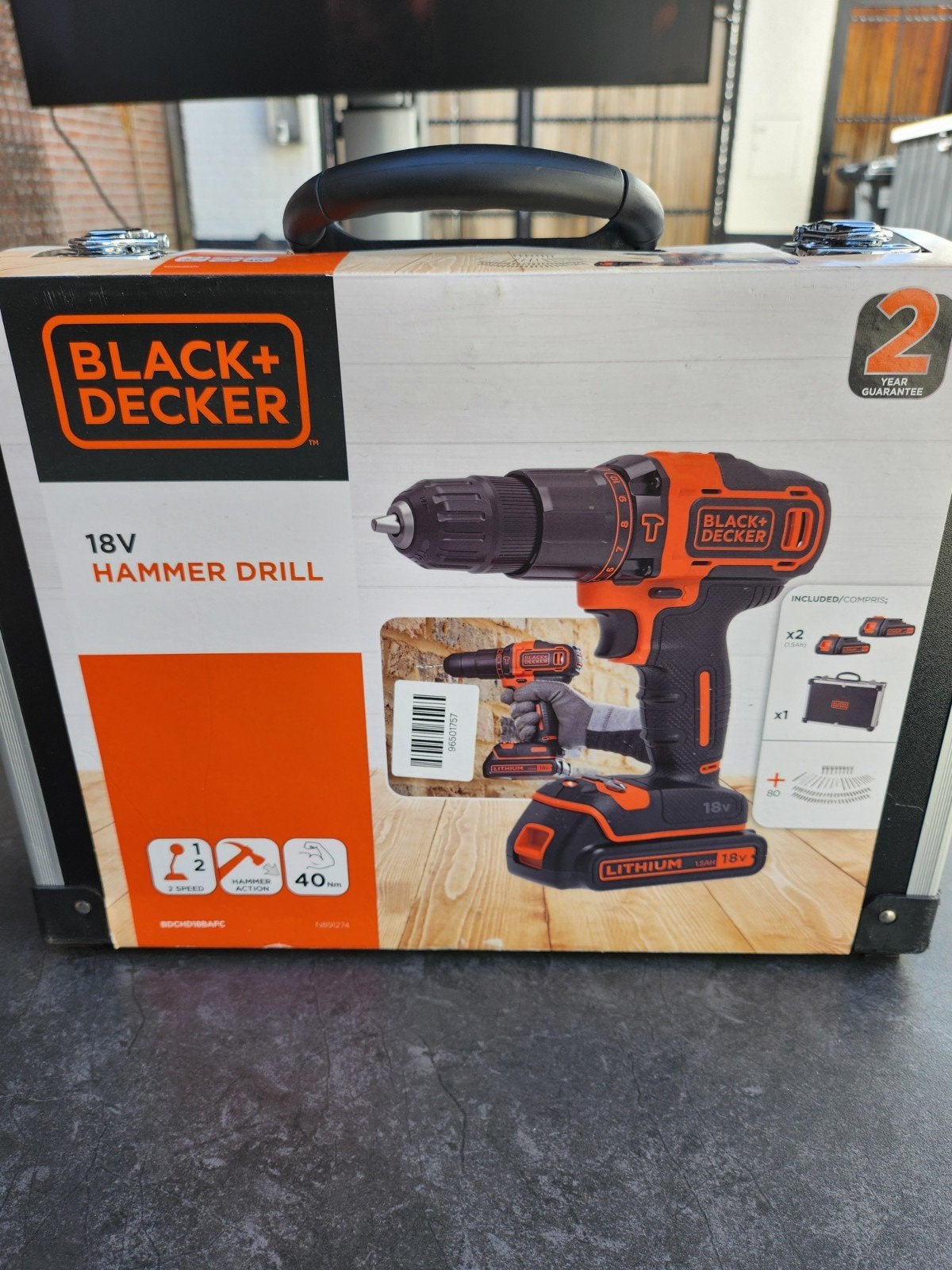 Black +Decker 18V Hammer Drill, Ophalen of Verzenden, Zo goed als nieuw, Boor- en Schroefmachine