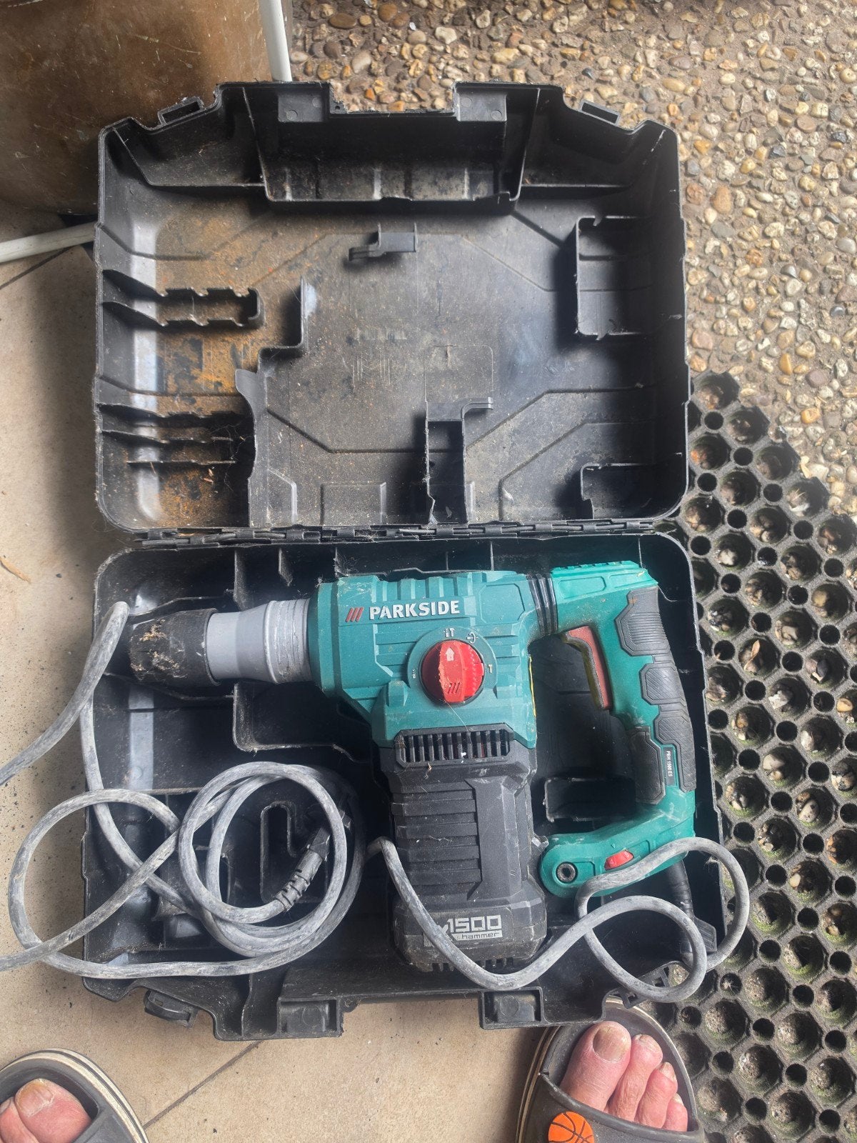 Parkside Boorhamer 1500W - Krachtig en Betrouwbaar, Boor- en/of Breekhamer, Ophalen of Verzenden, Variabele snelheid, Gebruikt