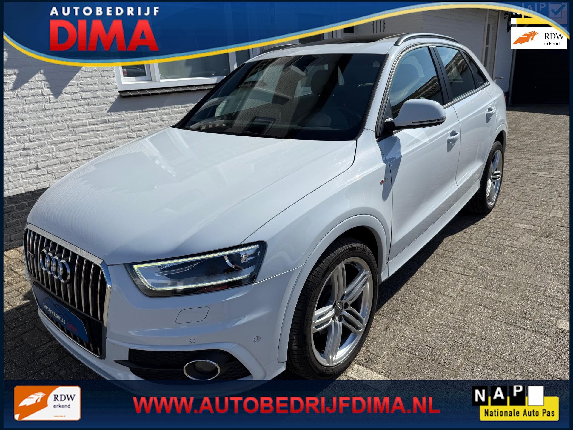 Audi Q3 2.0 TFSI quattro Pro Line 2x S-Line/ Pano/ Navi/ 1e, Auto's, Audi, Gebruikt, 1984 cc, Wit, Leder