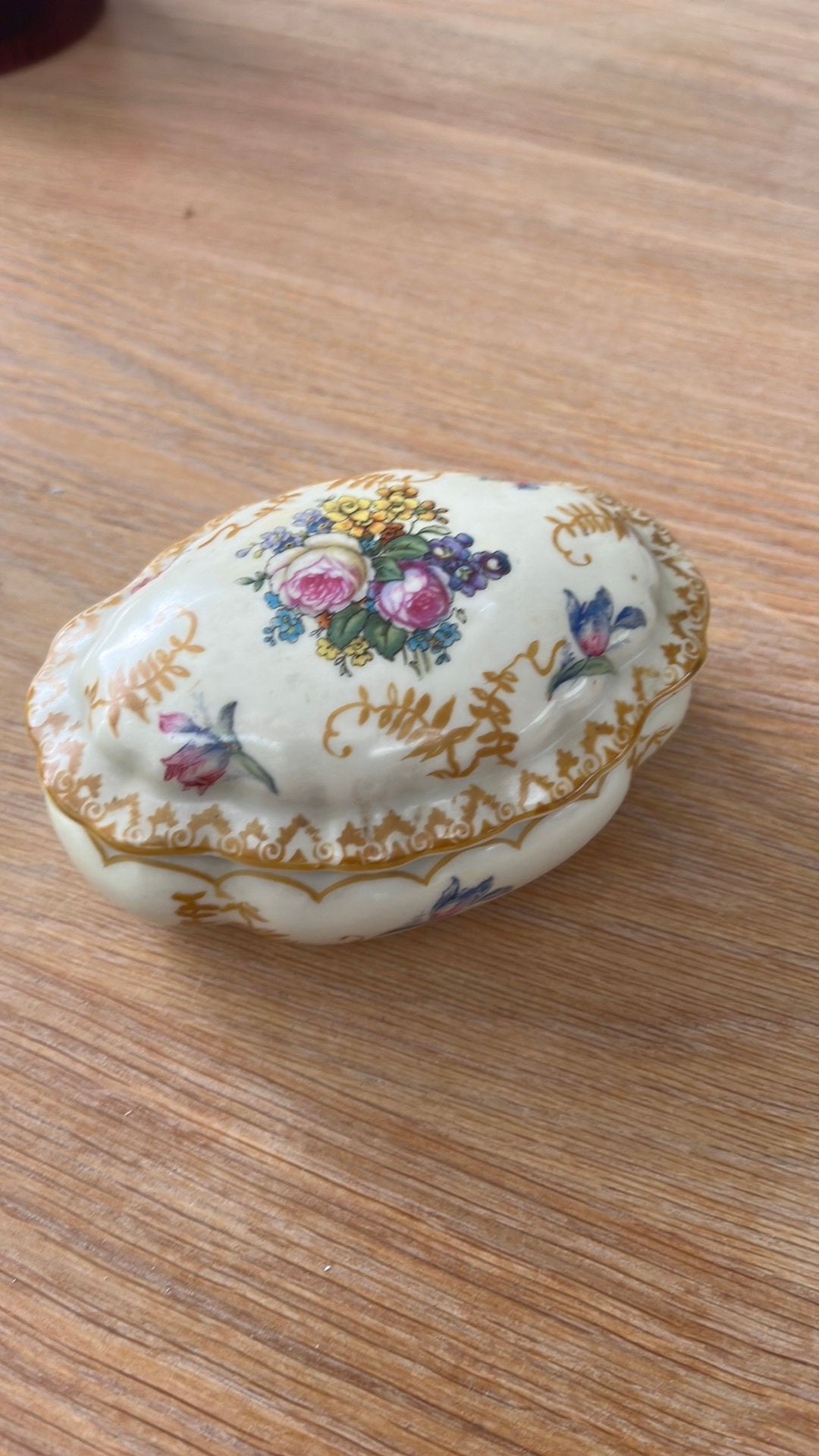 vintage porseleinen bonbonnière, Ophalen of Verzenden