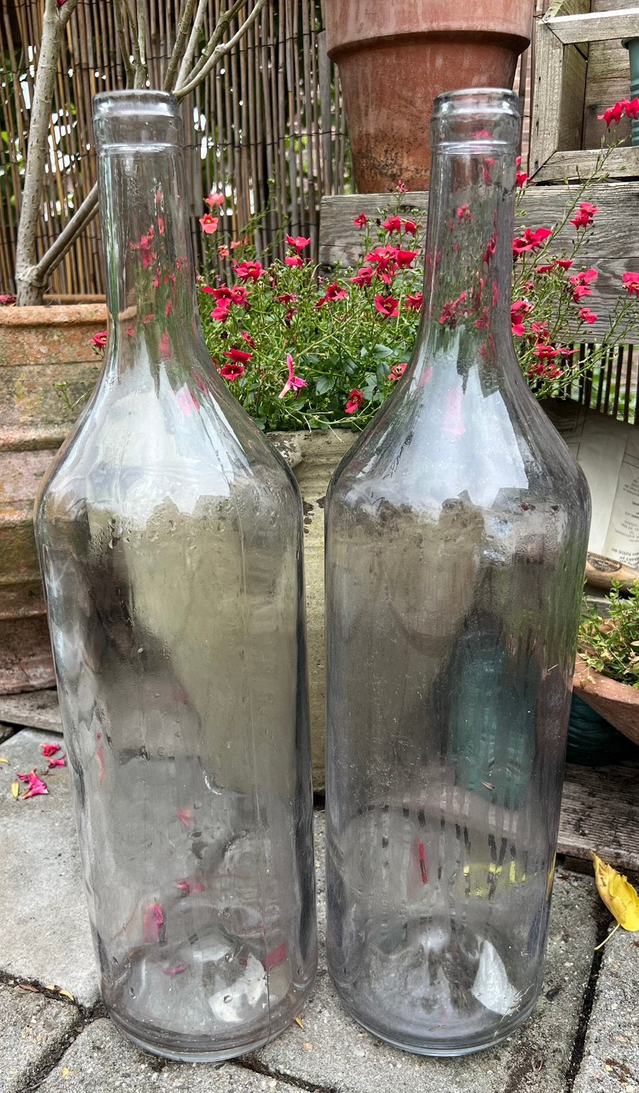 2 grote fles-vazen, Ophalen, Zo goed als nieuw