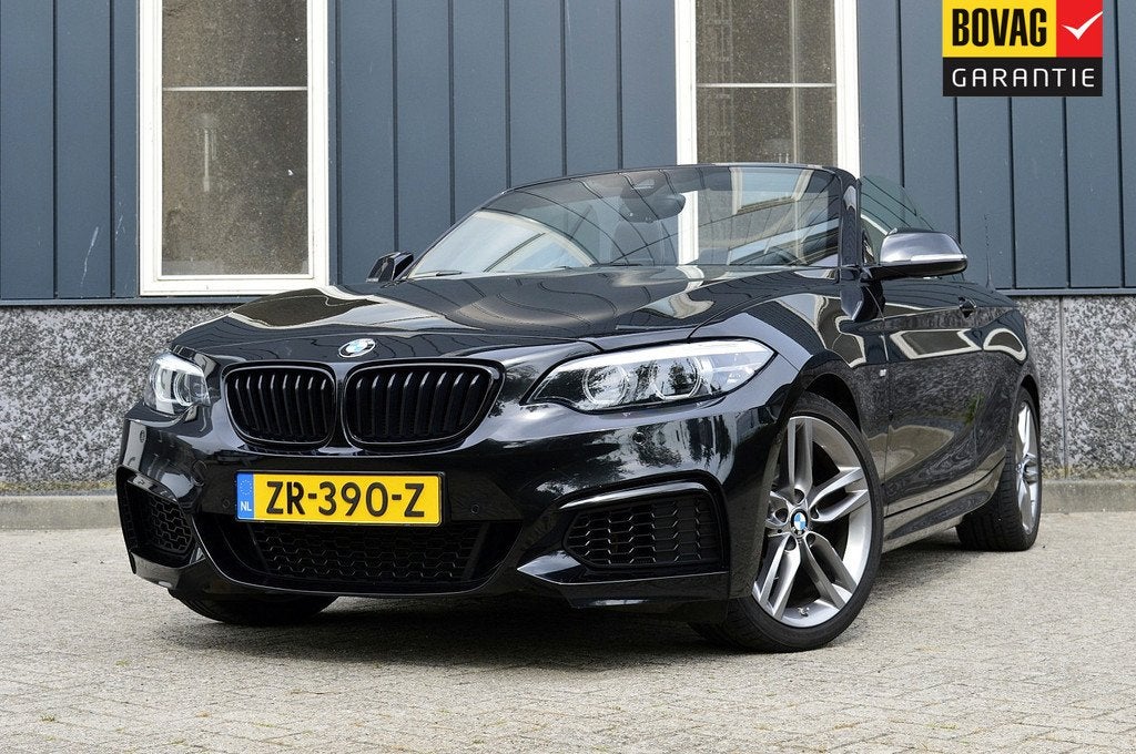 BMW 2 Serie Cabrio 218i M-Sport Rijklaarprijs-Garantie Leder, Auto's, BMW, Automaat, 12 maanden, Gebruikt, 4 stoelen