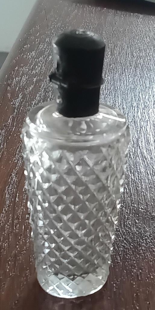 Antiek Kristallen Parfumflesje met Zilveren Dopje, Ophalen