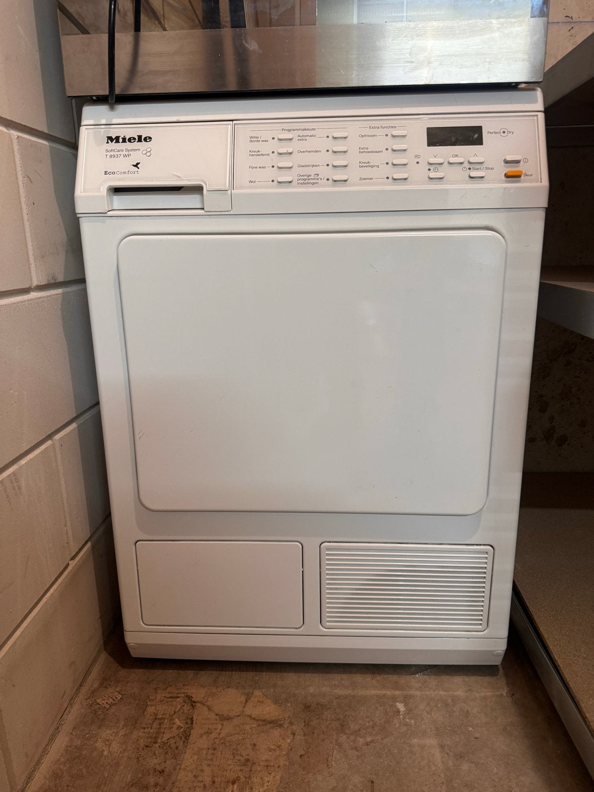Miele T 8937 WP EcoC warmtepompdroger, Ophalen, Gebruikt, 8 tot 10 kg, 85 tot 90 cm