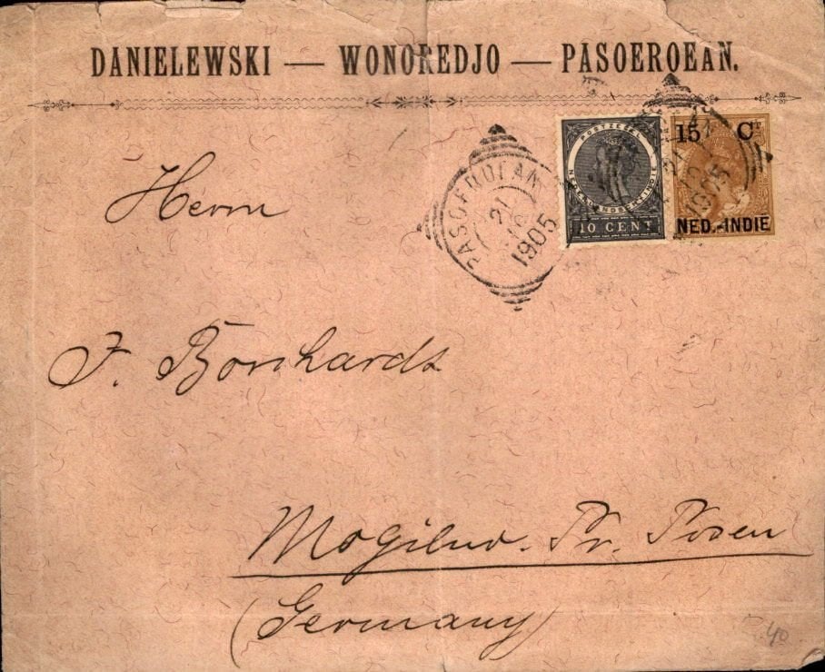 Nederlands Indië - Reclame - Wonoredjo - 1905, Verzenden, Envelop