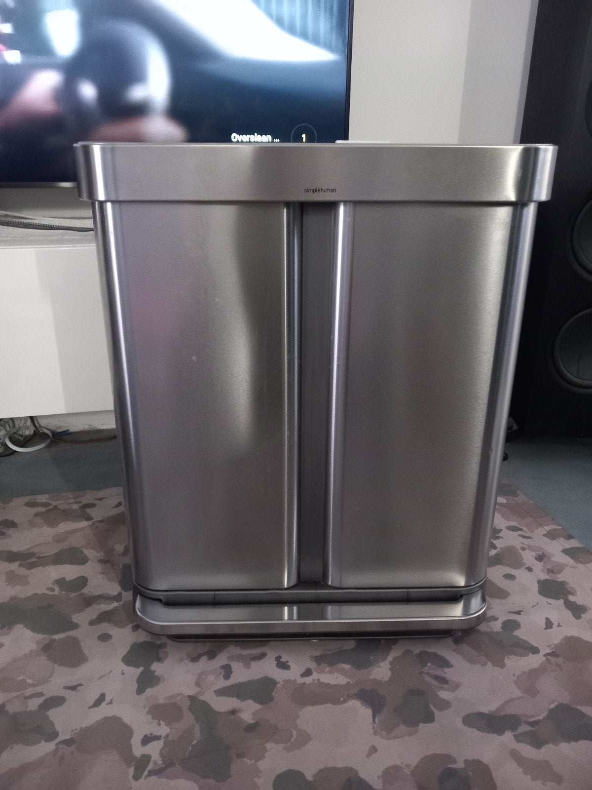 Als nieuw!! Simplehuman Prullenbak 58L, Ophalen, Met pedaal, 40 liter of meer, Zo goed als nieuw