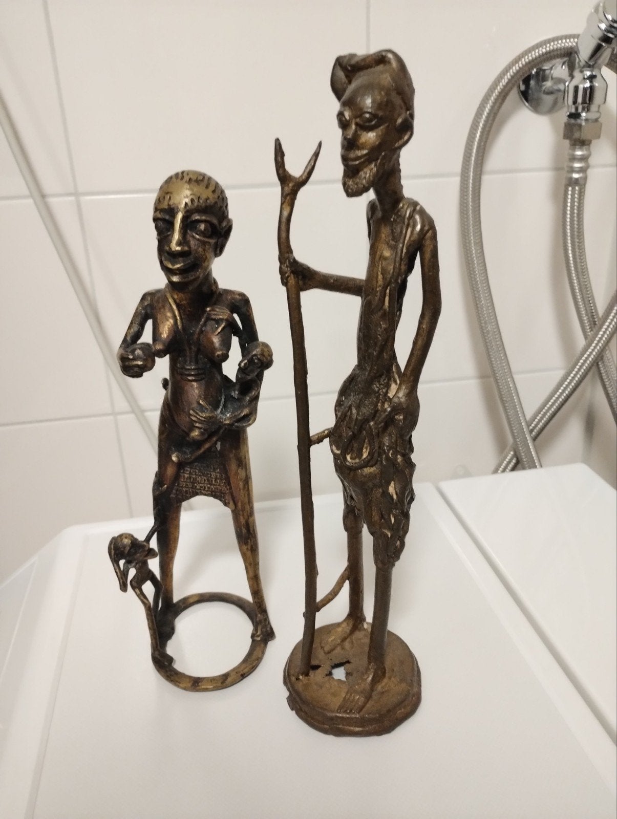 African Art bronzen beelden Benin en Kameroen, Ophalen of Verzenden