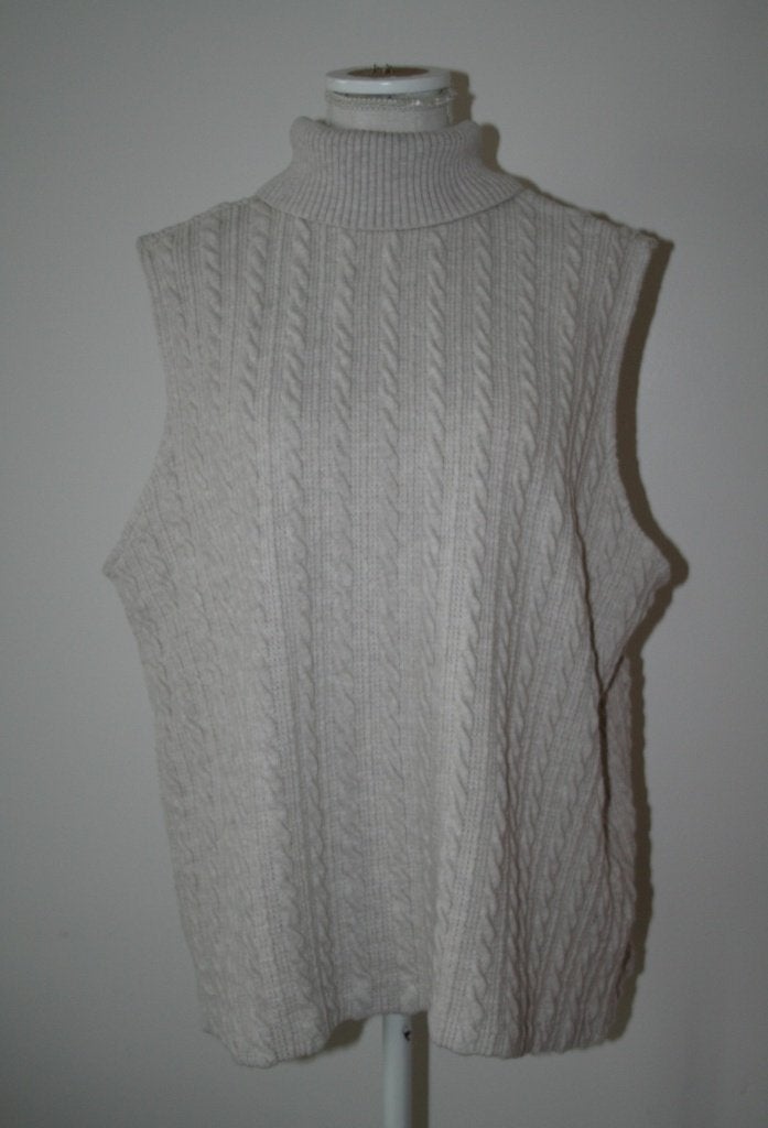 H&M katoen beige coltrui mt 42 44 L, H&M, Verzenden, Wit, Maat 42/44 (L)