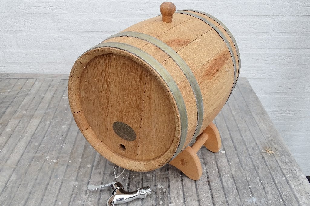 massief eikenhouten tonnetje voor wijn / whiskey of cognac, Ophalen, Nieuw, Overige gebieden, Overige typen