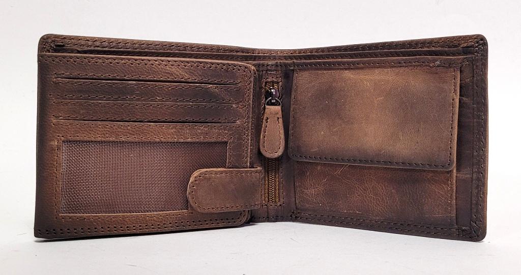 Ford Mustang auto portemonnee van echt leer bruin wallet, Sieraden, Tassen en Uiterlijk, Info@deconoord.nl, Bruin, Deco Noord