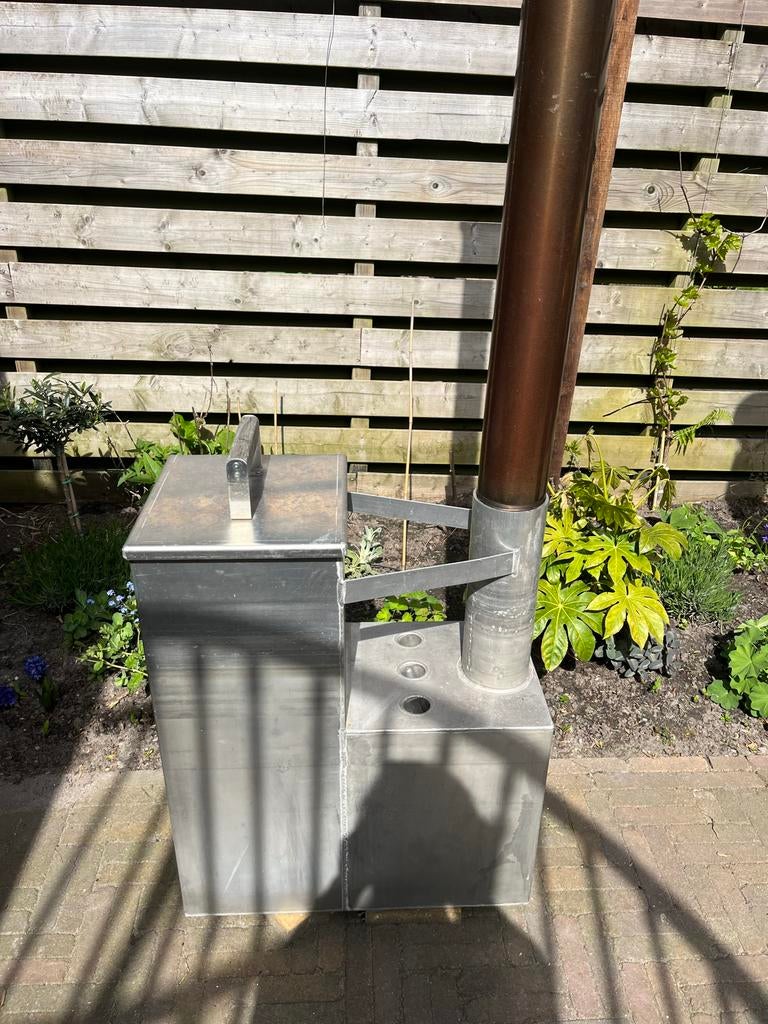 RVS Houtgestookte Hottub Kachel, Tuin en Terras, Bubbelbaden en Hottubs, Ophalen, Gebruikt