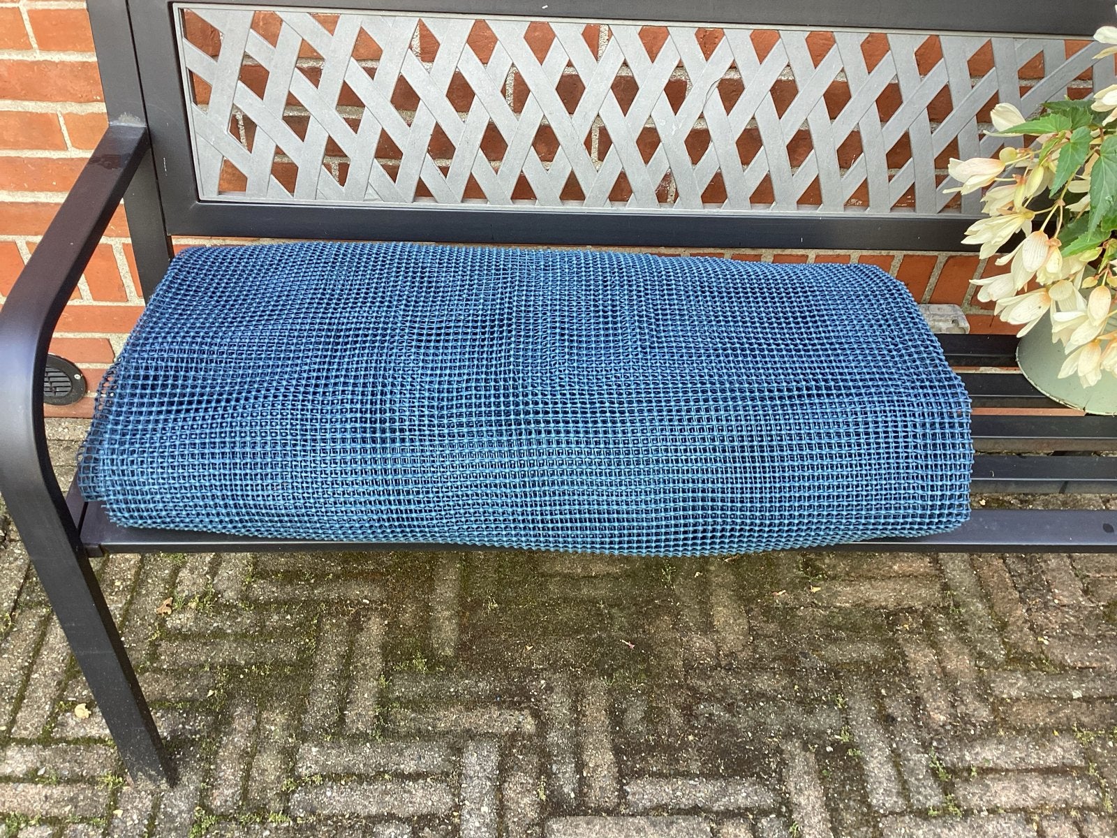 Blauw tenttapijt voor comfortabele kampeerervaring, Ophalen of Verzenden, Gebruikt