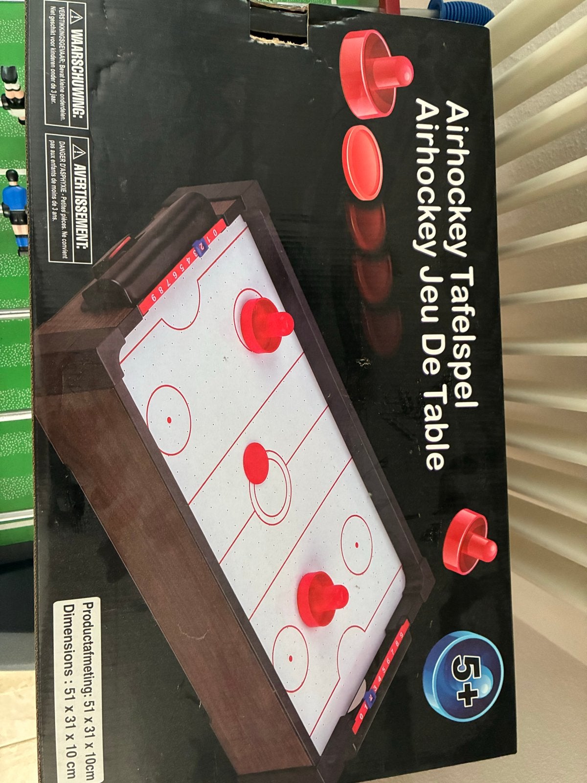 Airhockey Tafelspel - zgan doos (51x31x10cm), Ophalen, Nieuw, Jongen of Meisje
