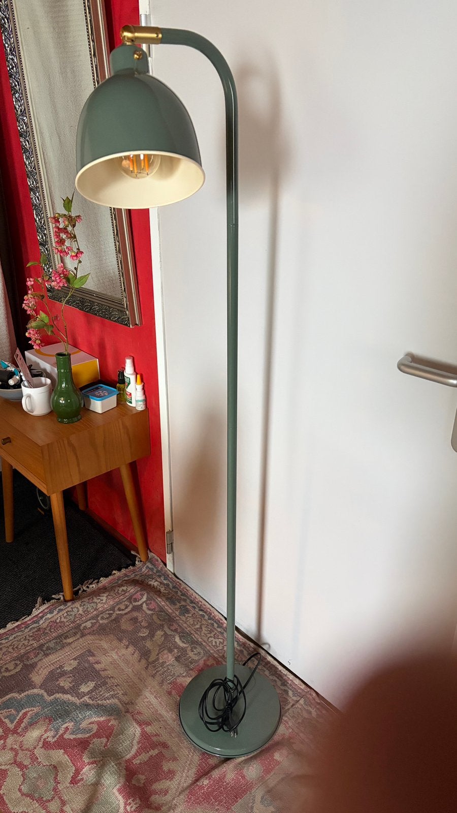 IKEA RÖDFLIK staande leeslamp hoogte 140 cm, Ophalen, Zo goed als nieuw