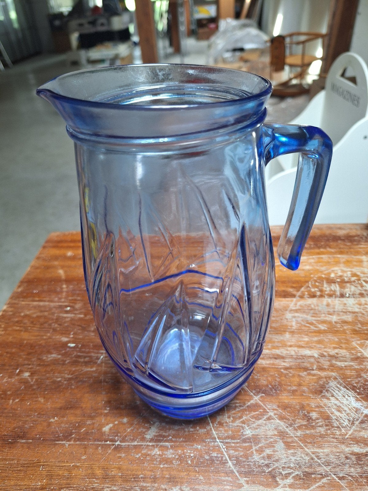 Vintage glazen kan Azure Diamond Italia, Huis en Inrichting, Ophalen, Glas of Glazen, Overige stijlen, Glas