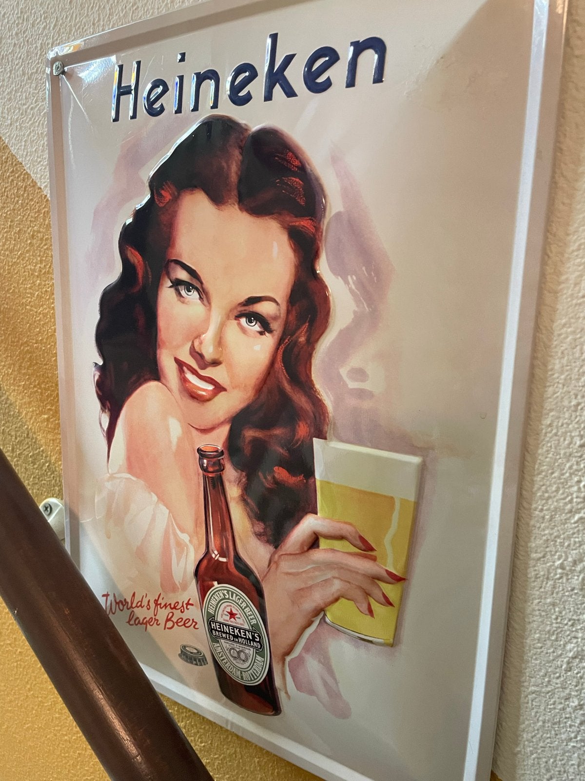 Zeldzame Emaille Reclameborden Jaren '60 - Heineken & Grolsc, Ophalen of Verzenden