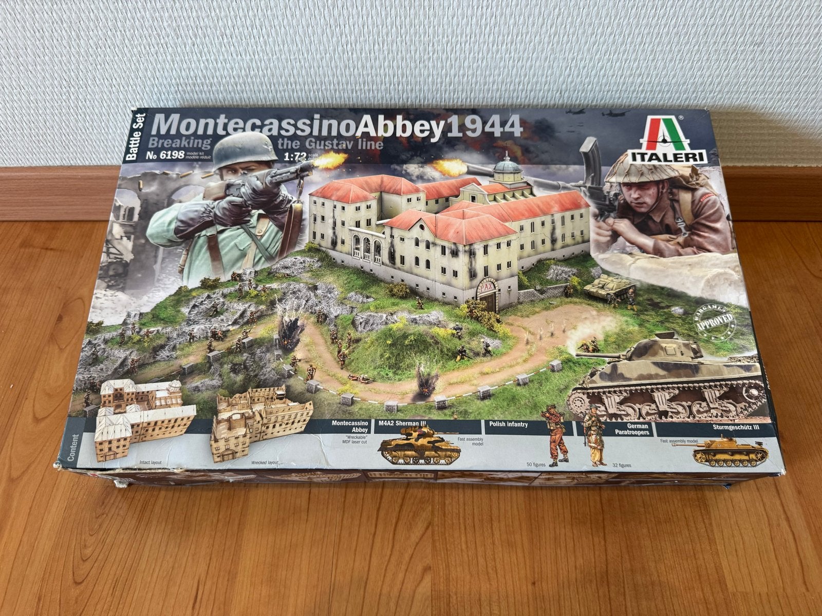 Italeri Monte Cassino Abbey 1944 Battle Set 1/72, Gebruikt, 1:50 of kleiner, Italeri, Overige typen