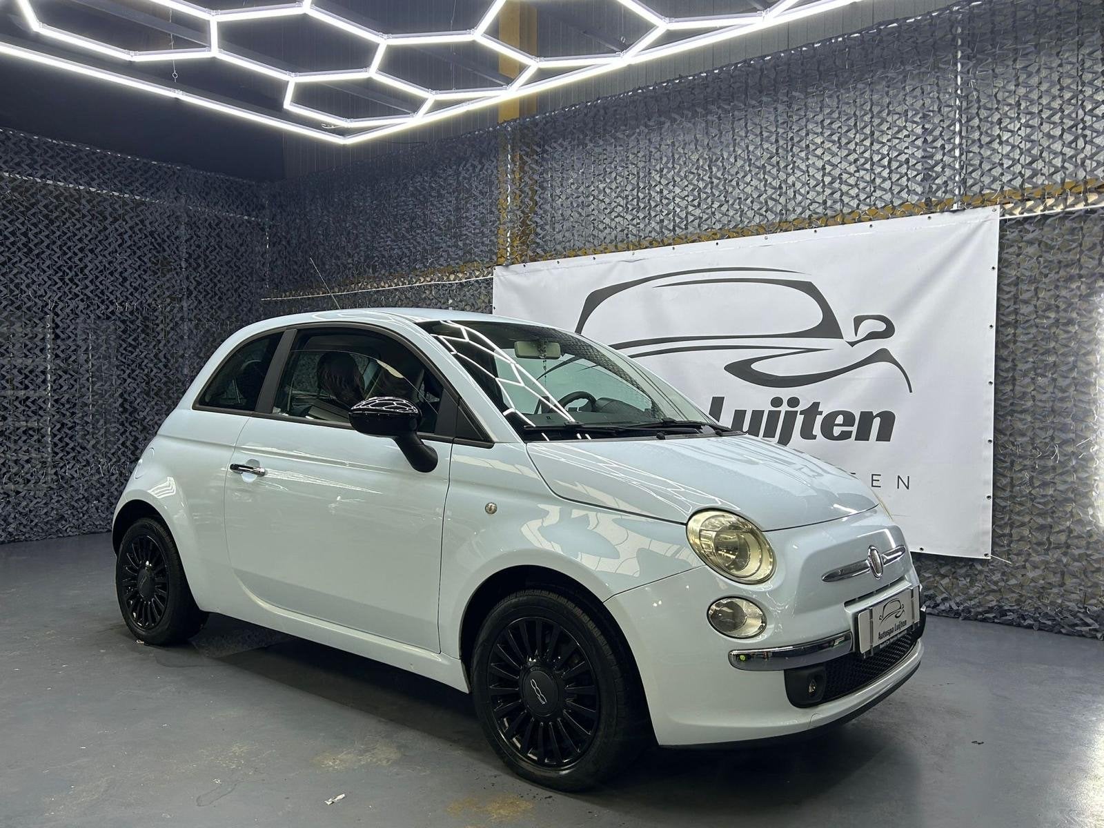 Fiat 500 1.2 C 2010 Blauw, Auto's, Voorwielaandrijving, 1242 cc, 4 cilinders, 840 kg
