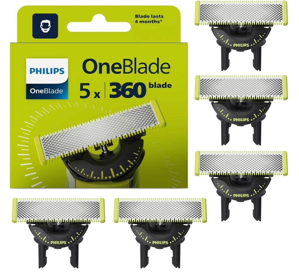 5 stuks Philips OneBlade Original 360 scheermesjes, Verzenden, Nieuw, Scheren en Epileren