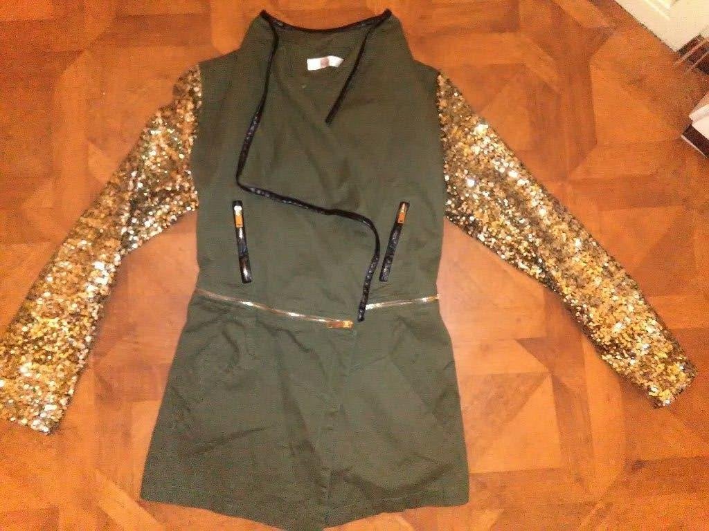 Kzell jas met pailletten mouwen maat S, Kleding | Dames, Jassen | Zomer, K-zell, Ophalen of Verzenden, Zo goed als nieuw, Maat 36 (S)