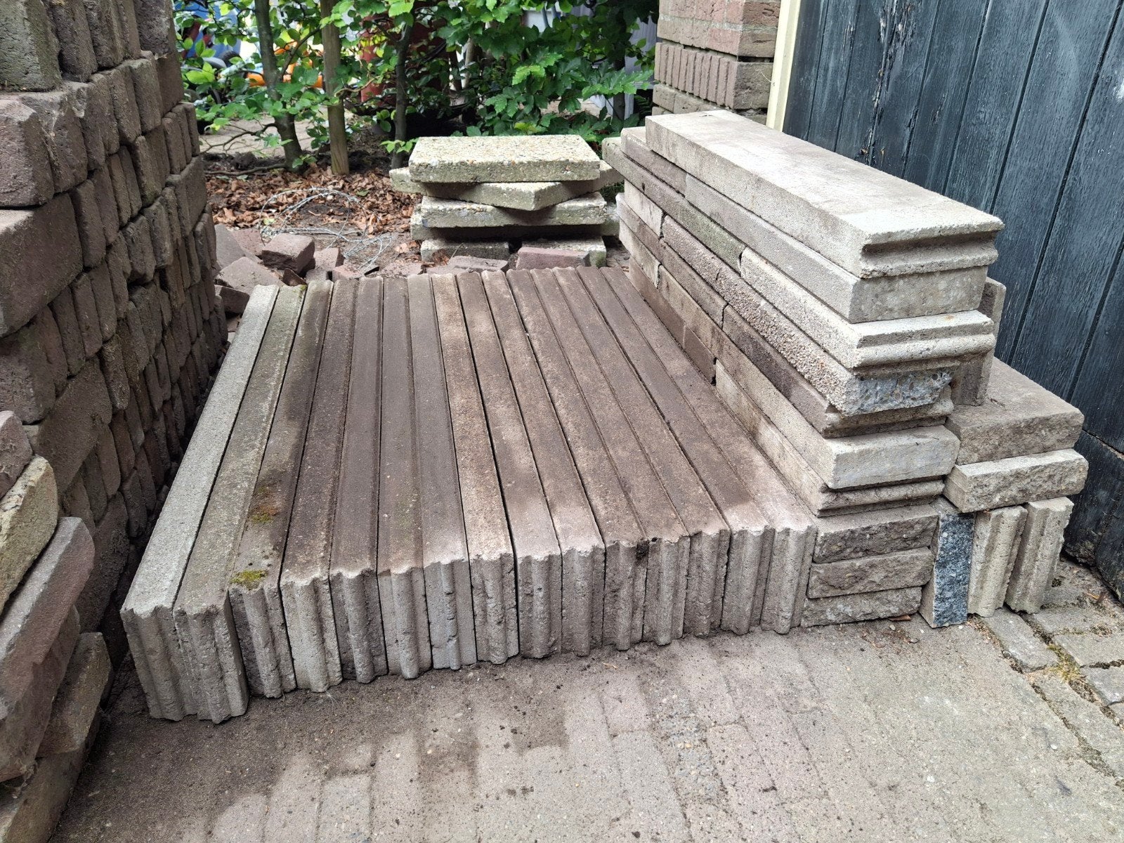 betonbandjes stoepbandjes opsluitbandjes, Tuin en Terras, Tegels en Klinkers, Ophalen, Gebruikt, Beton, Overige typen