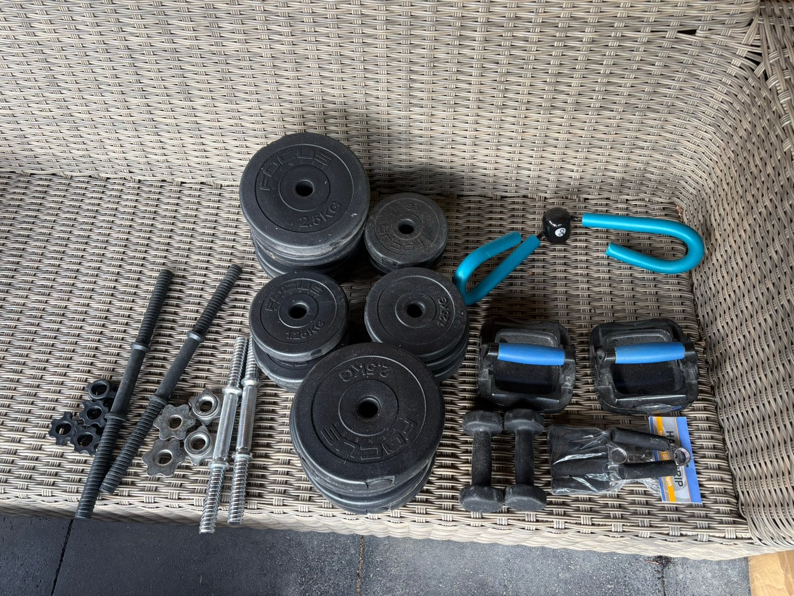 Fitnessset / krachttraining / dumbells, Ophalen, Gebruikt, Armen, Dumbbell