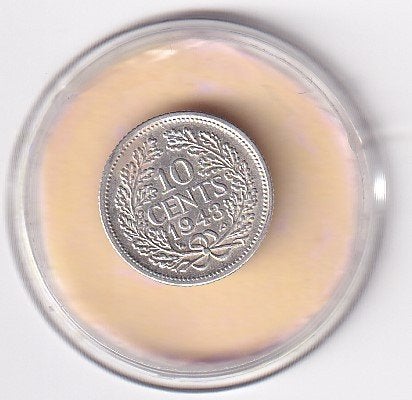 10 Cent 1943 EP Zeer Fraai met Patina, Verzenden, Zilver, 10 cent, Koningin Wilhelmina