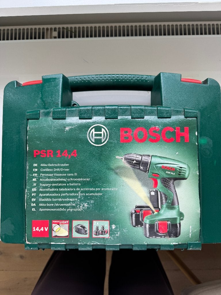 Bosch PSR 14,4 Accuboormachine + Accu + Koffer, Ophalen of Verzenden, Gebruikt, Minder dan 400 watt, Boormachine