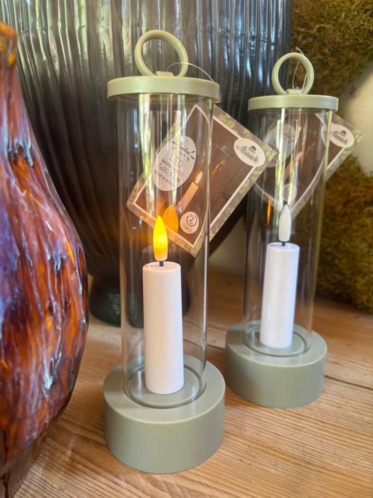 Twee sfeervolle LED kaarsen, Ophalen of Verzenden, Nieuw, Overige materialen, Minder dan 25 cm