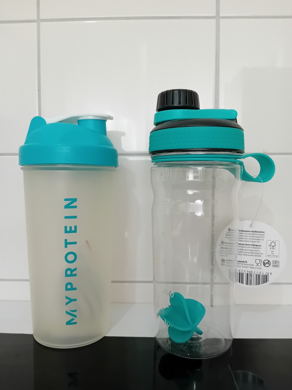 Shakebekers Met Blenderbalen 600ML. 2 stuks. Nieuw, Ophalen, Nieuw