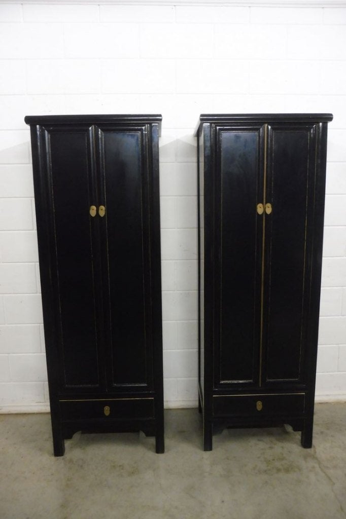 2 mooie kasten chinese stijl zwart, Nieuw, 150 tot 200 cm, 25 tot 50 cm, Overige houtsoorten