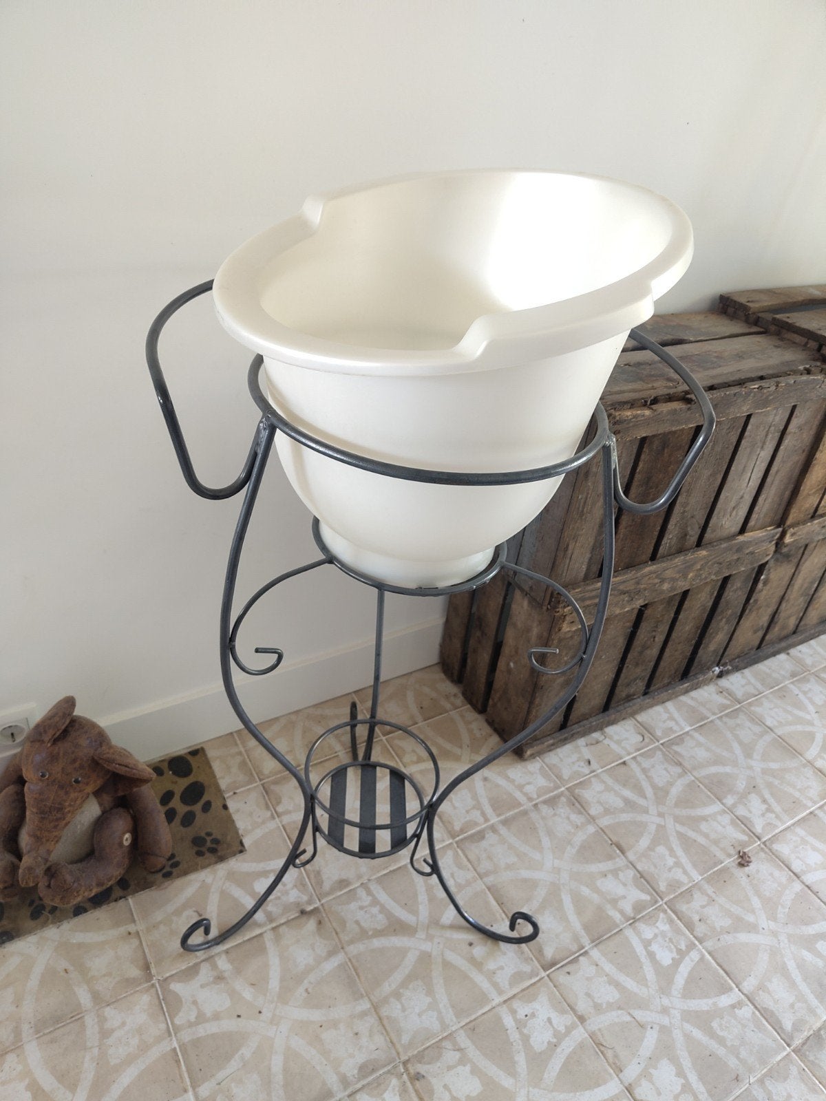 Tummy Tub babybadje met standaard, Gebruikt, Tummy Tub, Standaard, Ophalen