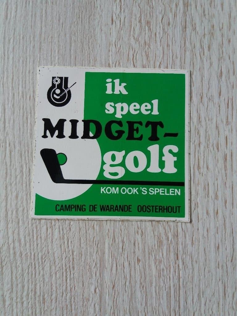 sticker ik speel MIDGET golf kom ook 's spelen, Ophalen of Verzenden, Zo goed als nieuw, Sport