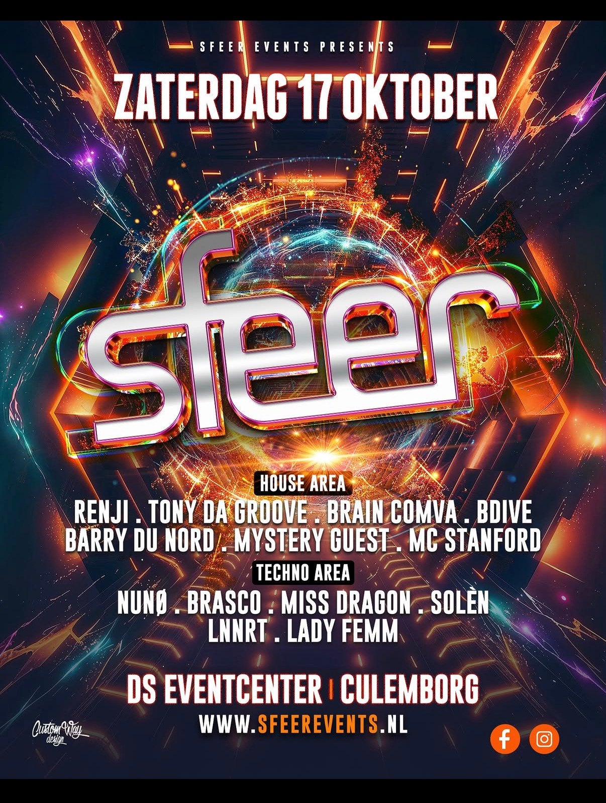 1x ticket SFEER INDOOR Culemborg 17 oktober 2026, Eén persoon
