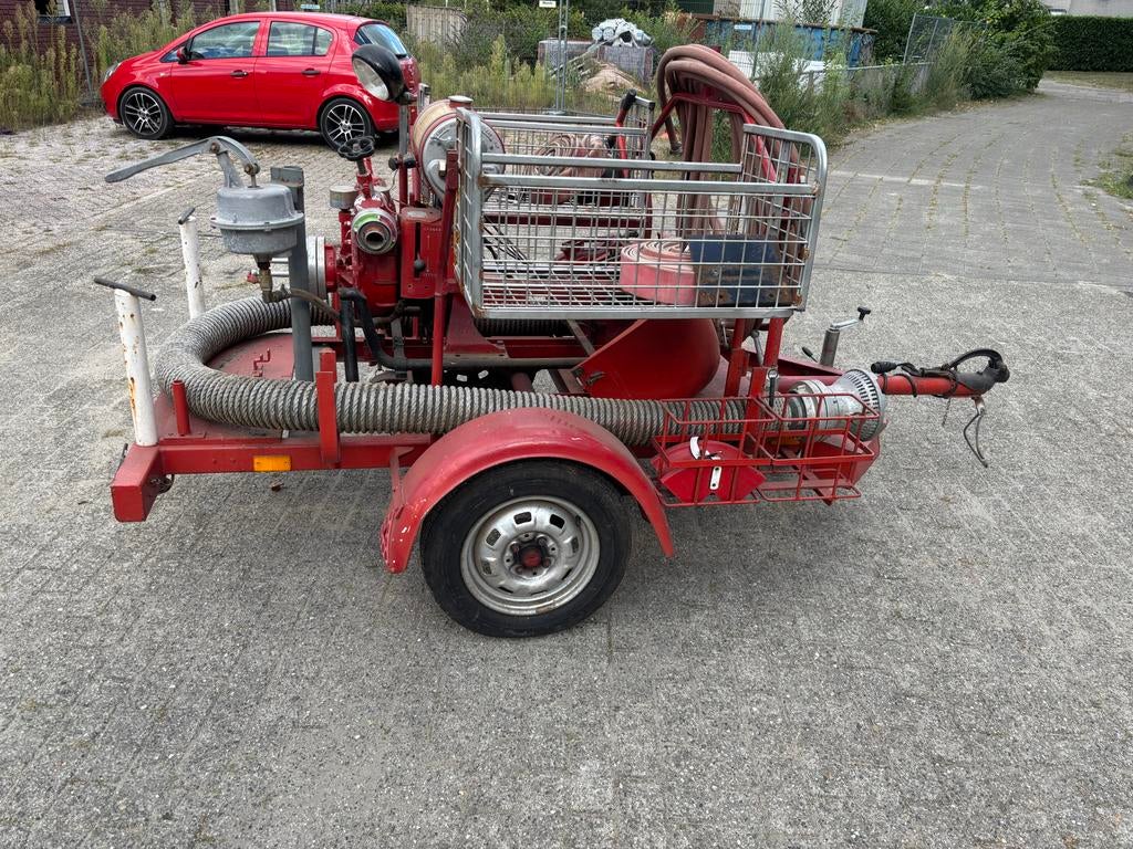 Brandweer aanhanger met diverse accessoires, slangen en pomp, Ophalen, Gebruikt