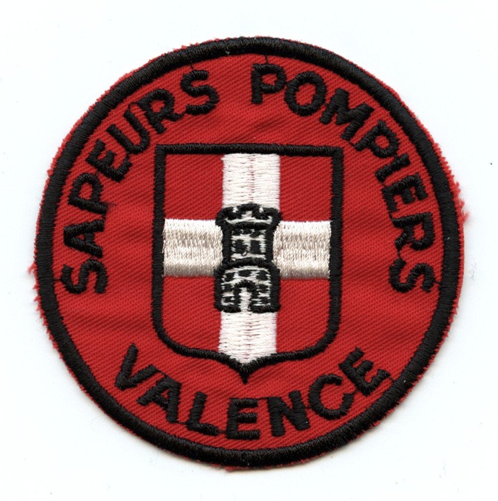 Franse brandweer embleem stad Valence, Verzamelen, Ophalen of Verzenden, Overige soorten, Overige gebieden, Embleem of Badge