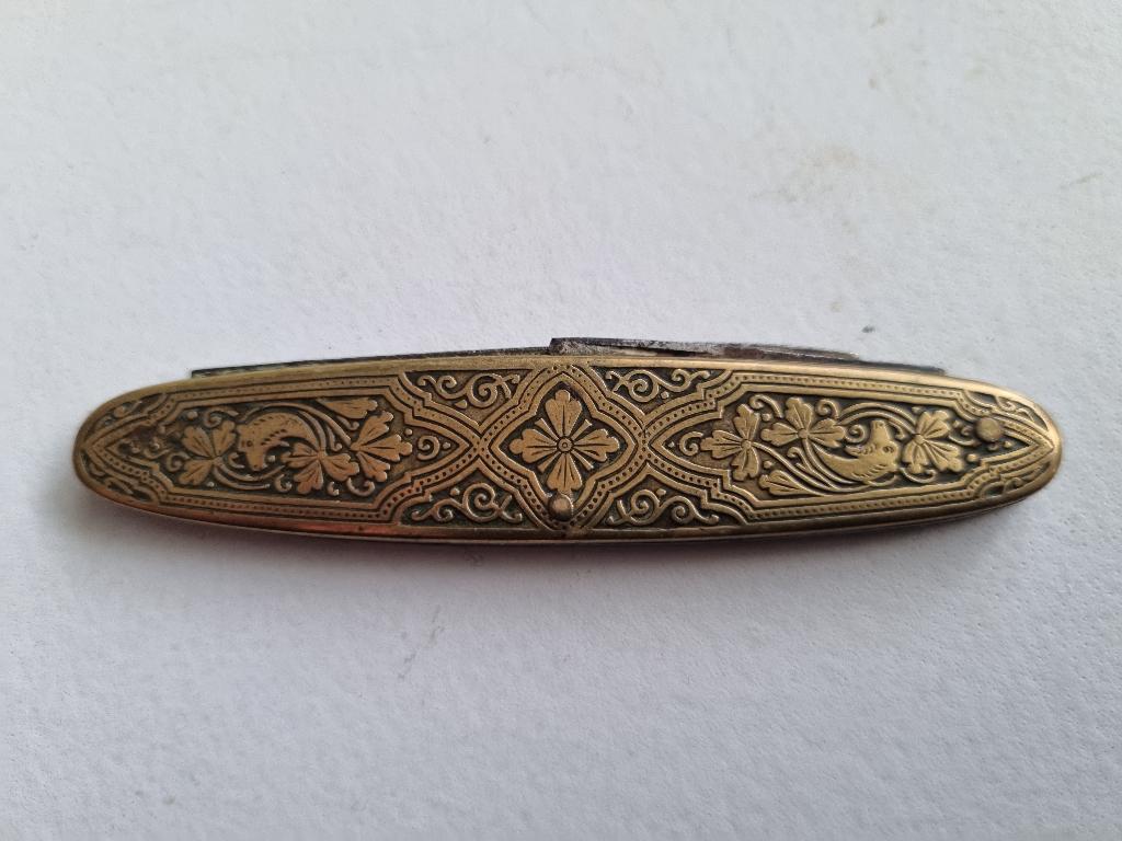 antiek gouden mes, Ophalen of Verzenden