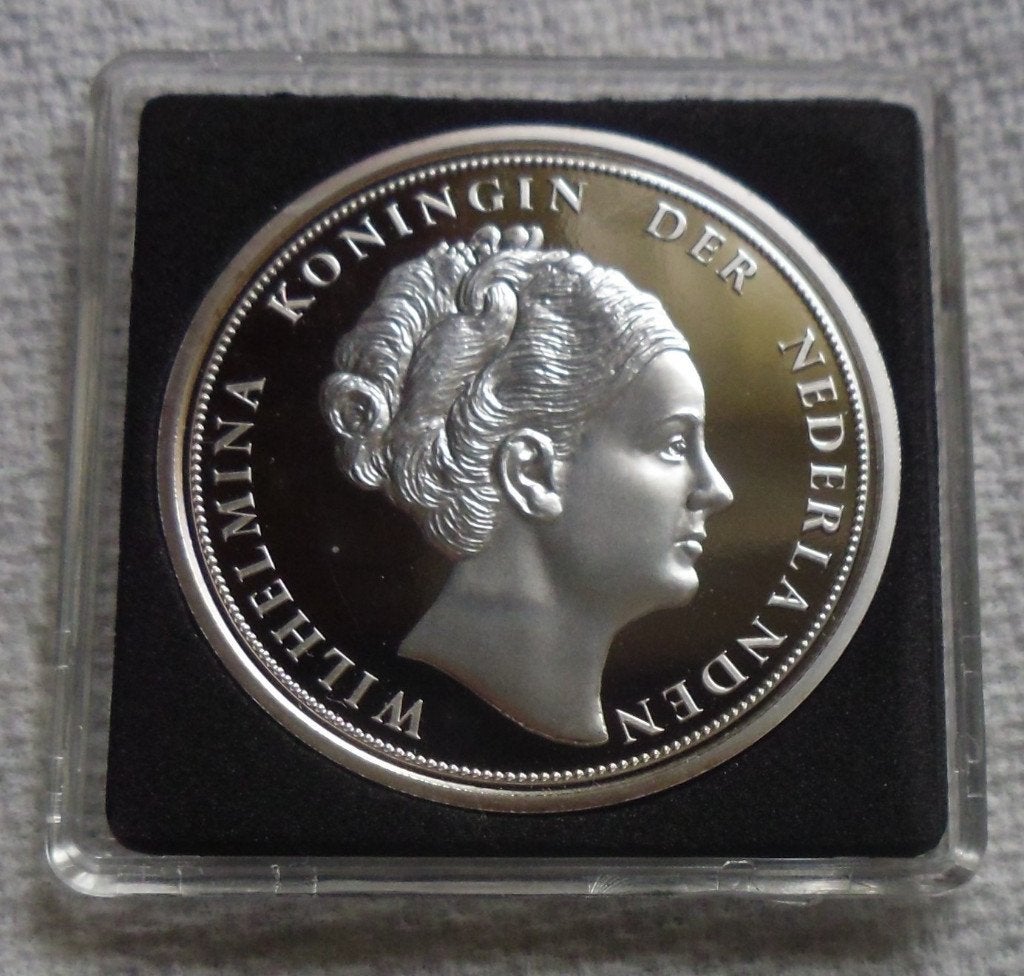 Penning Koningin Wilhelmina.BU.Proof., Ophalen of Verzenden, Overige materialen, Nederland