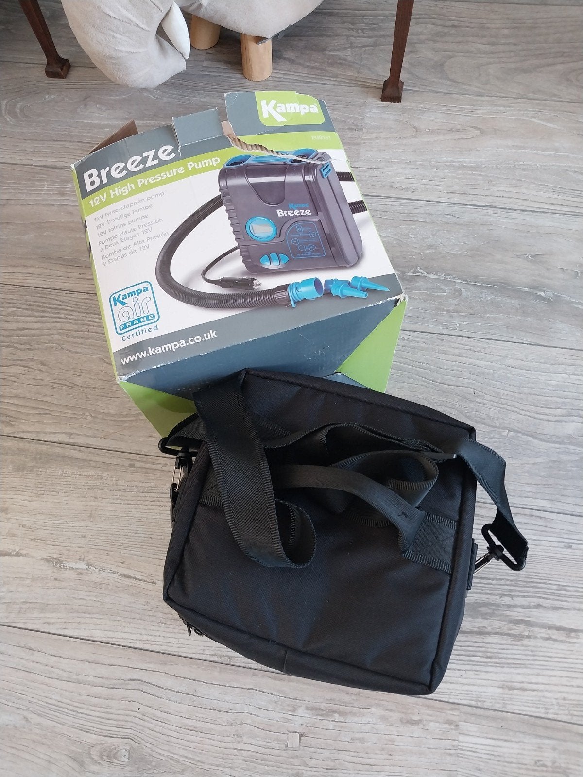 Kampa Breeze 12V Hogedrukpomp voor opblaasbare tenten, Ophalen of Verzenden, Zo goed als nieuw