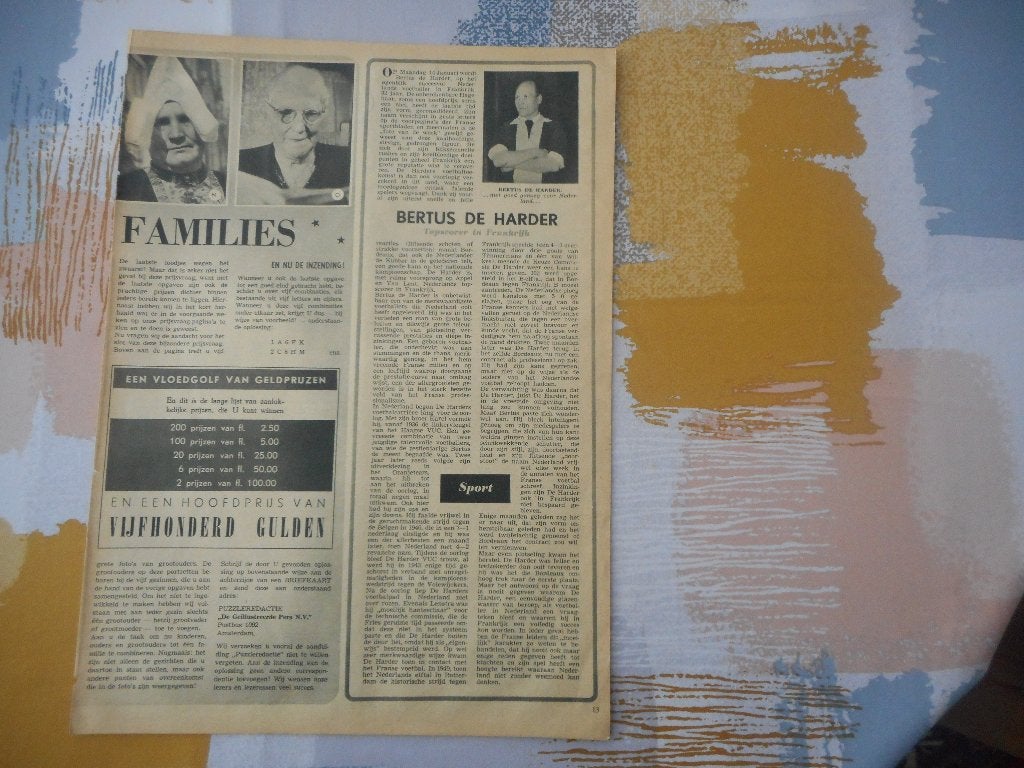 Voetbal. Den Haag. Bertus de Harder. 1952., Ophalen of Verzenden, 1940 tot 1960, Nederland, Knipsel(s)