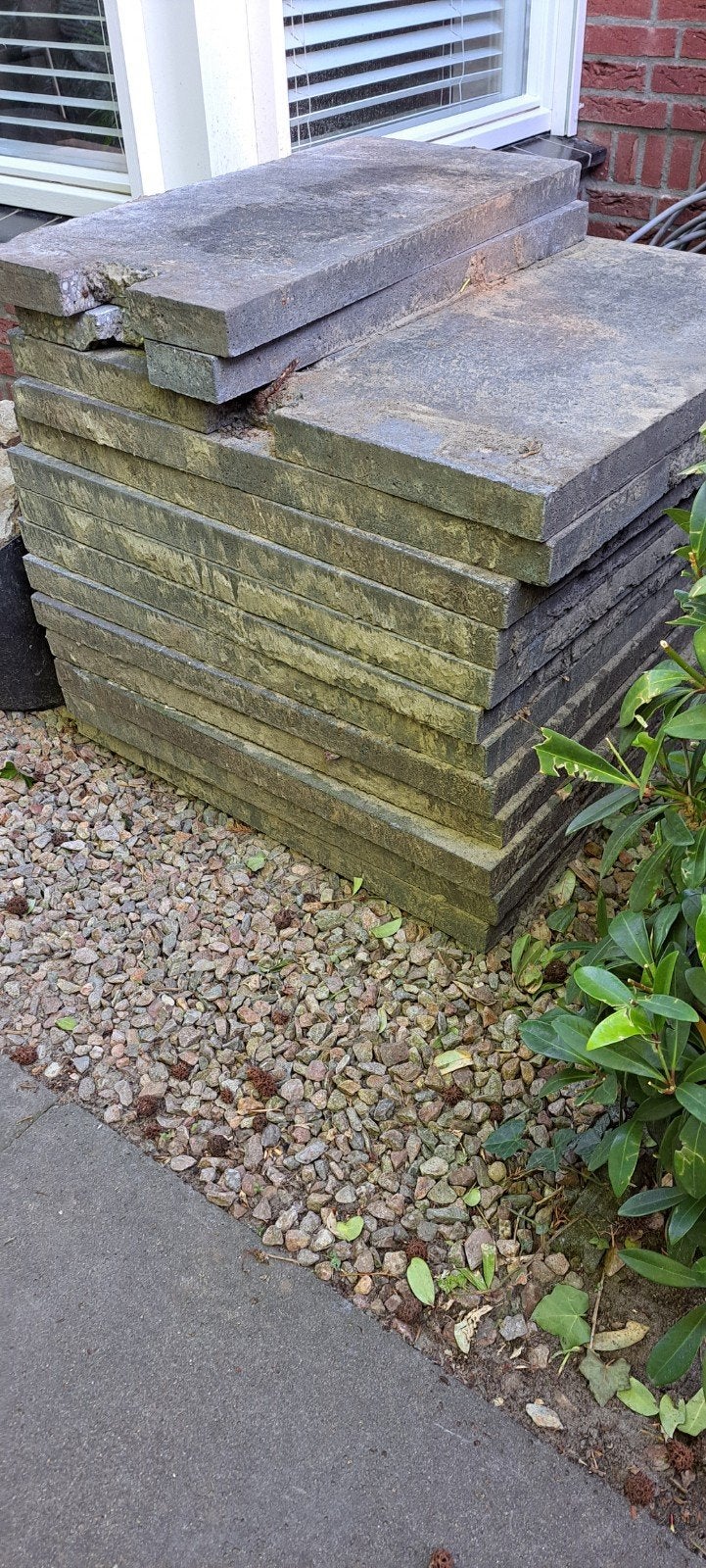 Oud Hollandse Tegels 80x80x5 Antraciet (12 stuks + 2 halve), Ophalen, Beton, 5 tot 10 m², Terrastegels