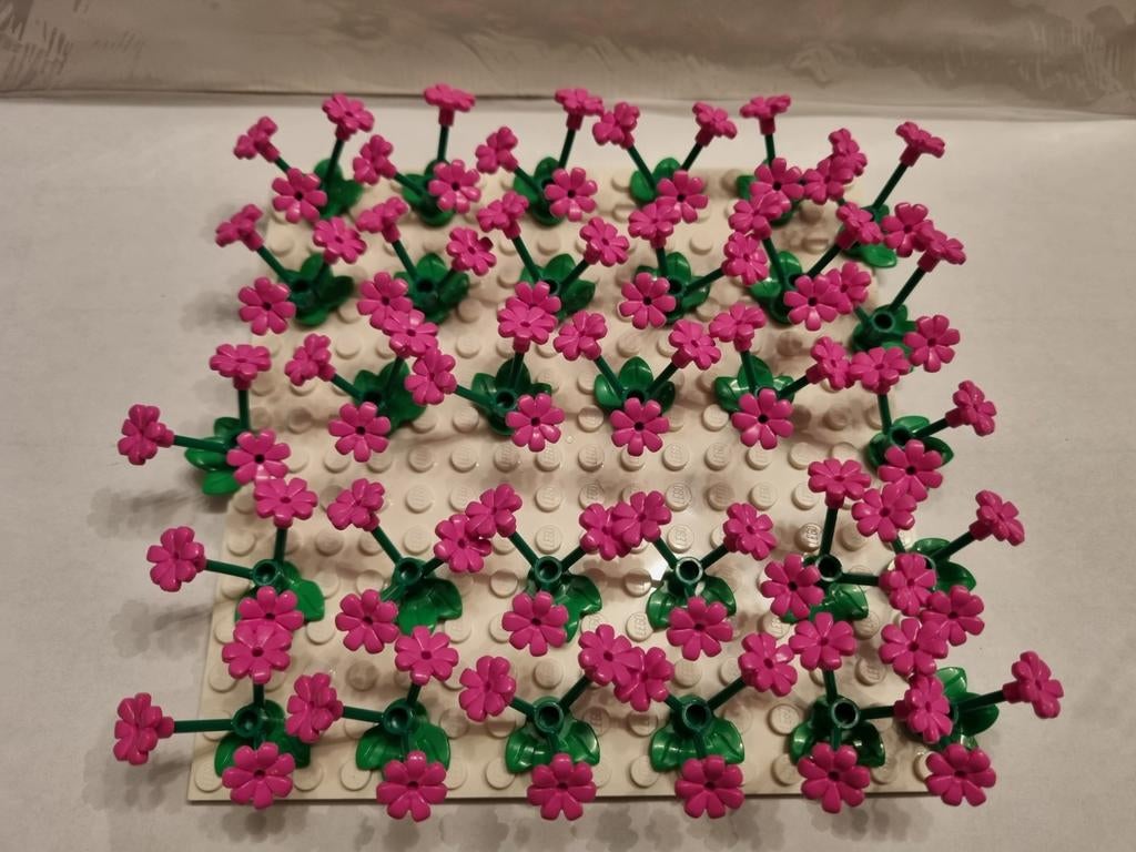 Set van 100 nieuwe lego bloemen groen en rosé, Ophalen, Overige thema's, Lego, Nieuw