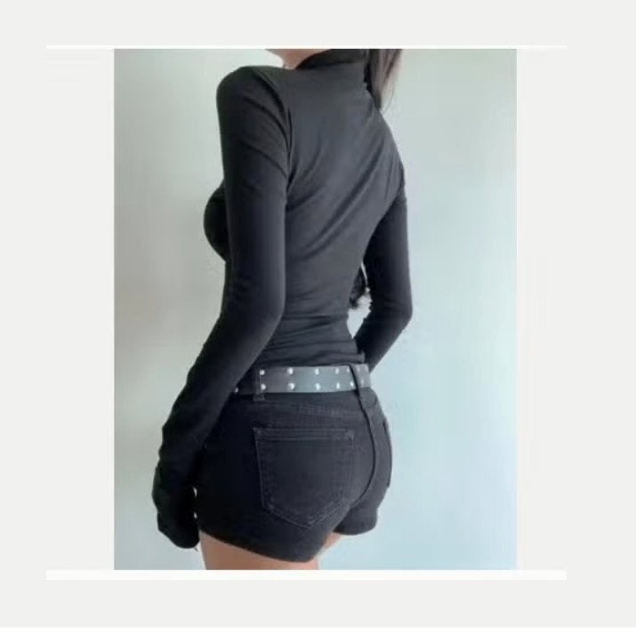 Prachtige zwarte Gothic top / shirt met kruis, Ophalen of Verzenden, Nieuw, Zwart, Lange mouw